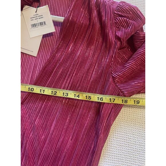 NWT Sabina Musayev x REVOLVE Hermione Mini Dress Very Berry L - Picture 5 of 6